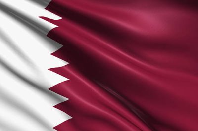 Qatar flag with fabric structure